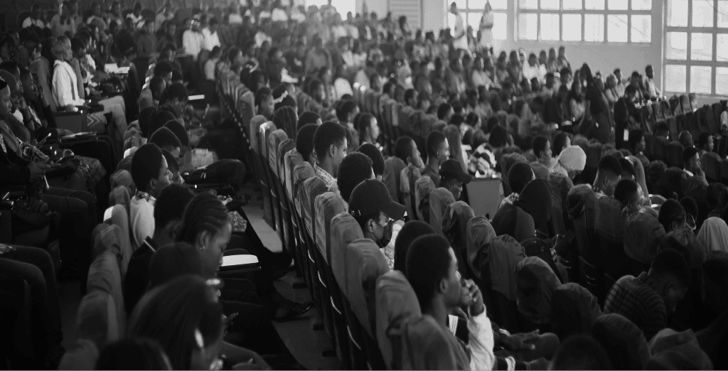 Audience at a BCP Origins event